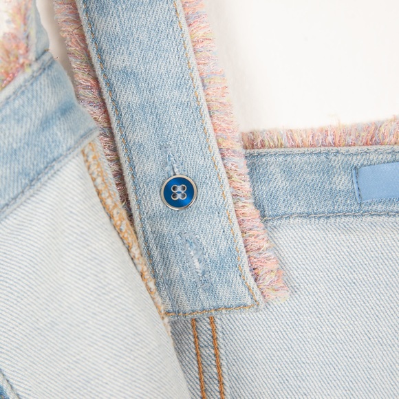 NWT 7 For All Mankind Button Down Denim Mini Dress - Picture 13 of 16